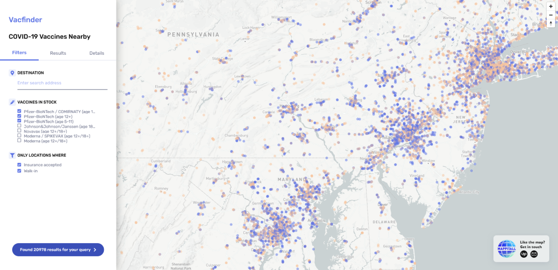 specific covid-19 vaccine providers by attributes