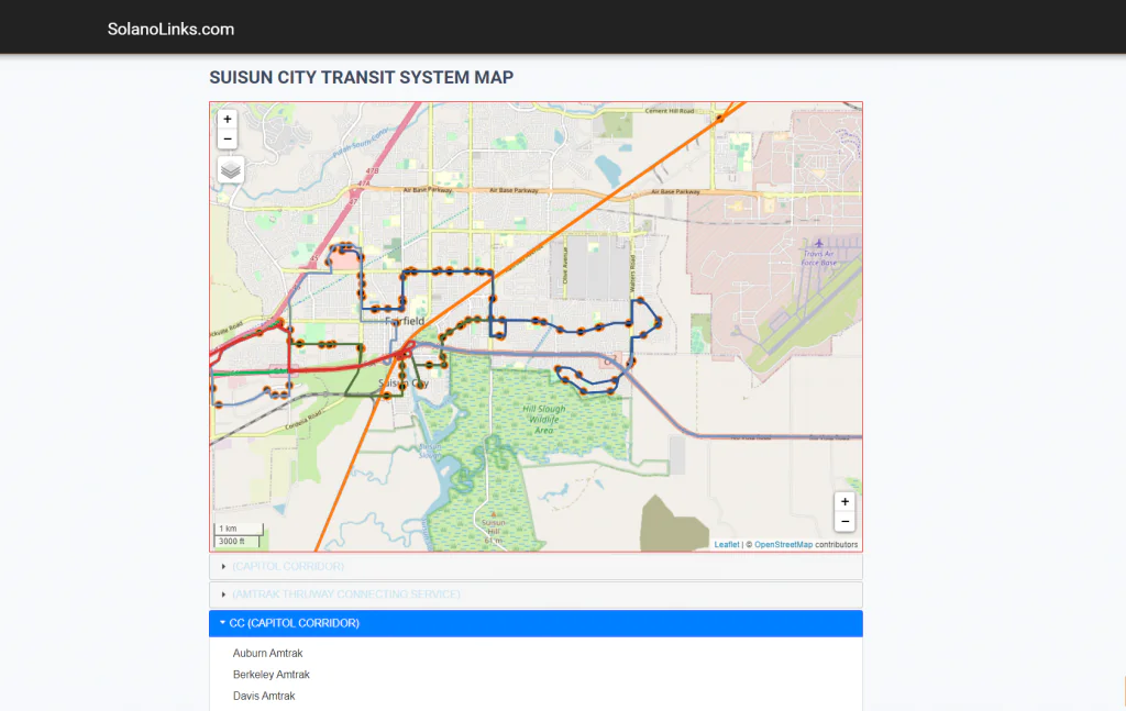 suisun city system map