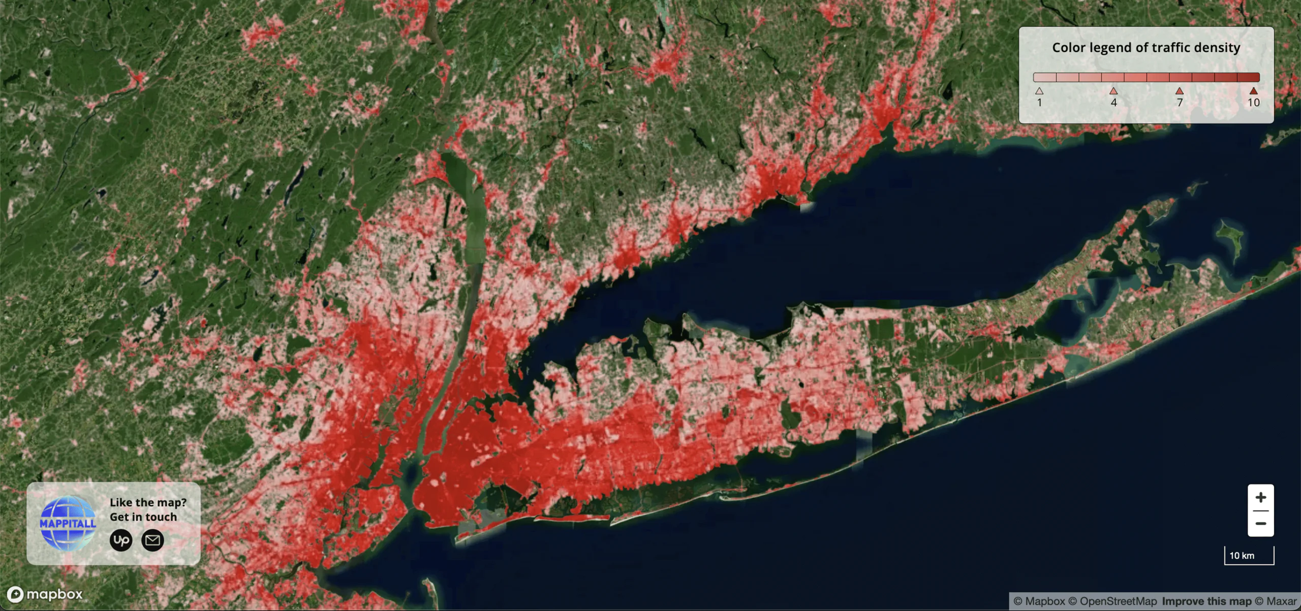 auto traffic density map