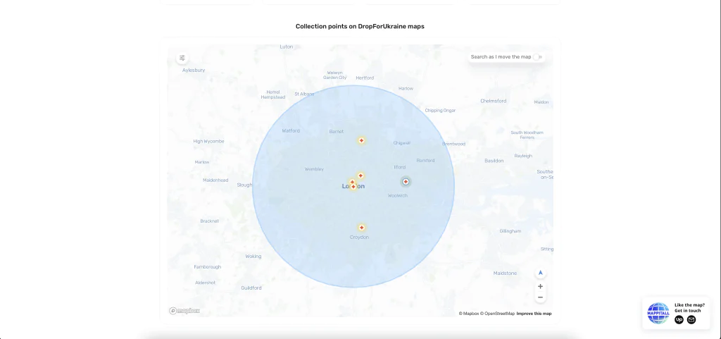 Dropforukraine point mapping
