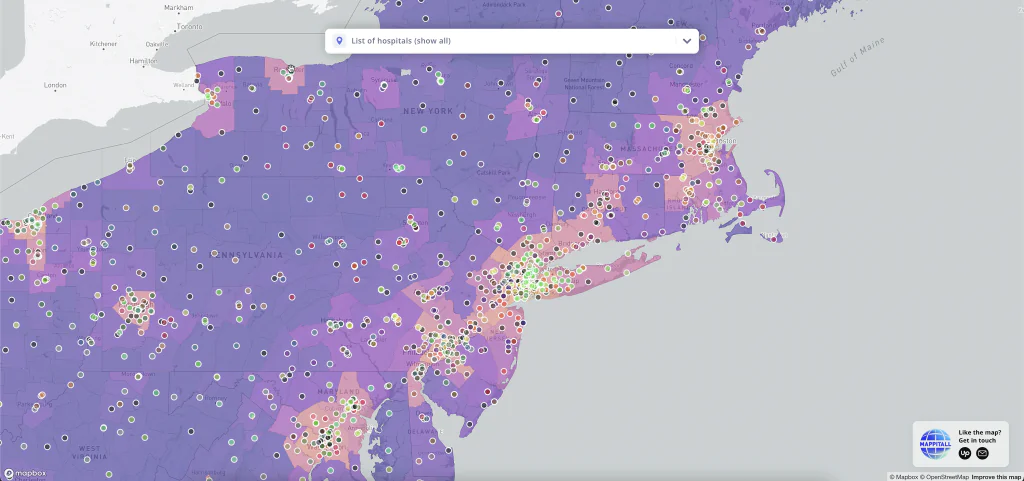 hospital point list mapping