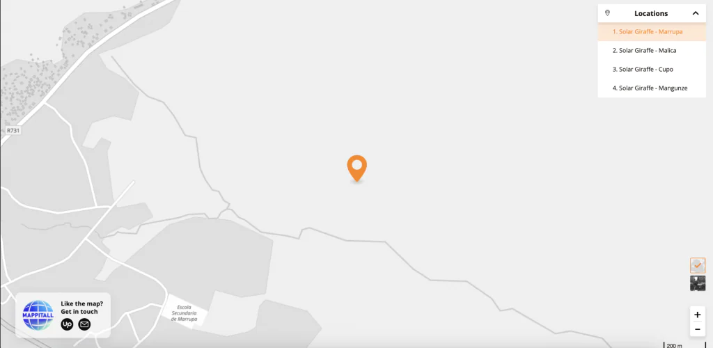 selected points solar giraffe